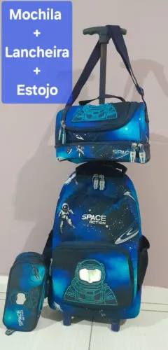 Mochila + Lancheira + Estojo (Kit)