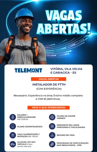 INSTALADOR DE FTTH (INTERNET) VITÓRIA - ES
