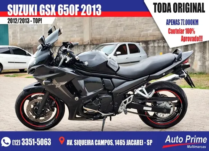 GSX 650F 2013 - 77.000Km - Toda Original!