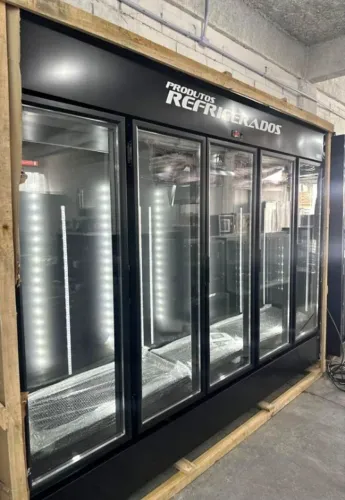 Ac refrigerador expositor 5 portas total black