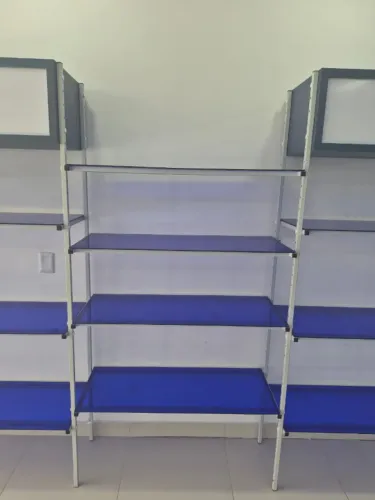 Prateleira aço carbono e acrílico