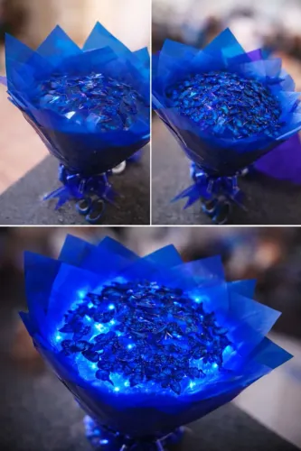 Buquê de borboletas com luz de led 