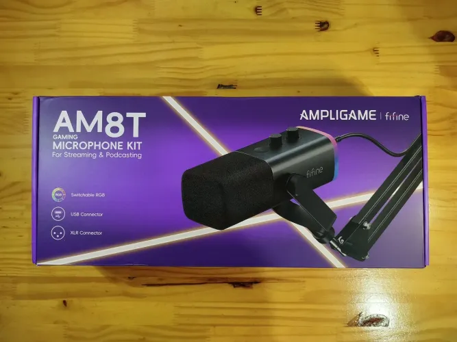Microfone Fifine AM8T - braço articulado - RGB - Lacrado!