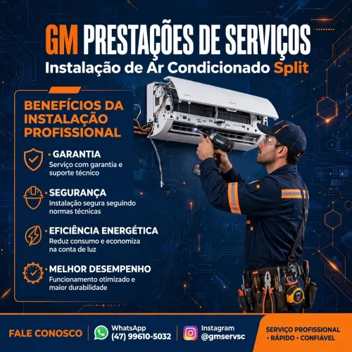 Instalação de ar condicionado por R$ 450,00