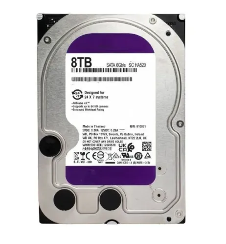HD 8TB Western Digital WD Purple Modelo: WD84PURZ-74B2YY0