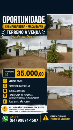 Excelente terreno em Mangabeira/Macaiba