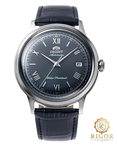 Relógio Orient Classic Automático RA-AC0024L30B - Mostrador Azul Pulseira Couro Azul