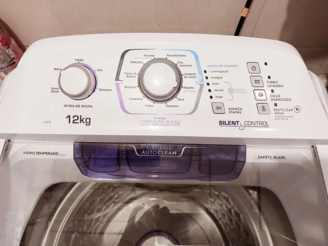 Seminova Máquina de Lavar Electrolux 12kg Jet&Clean Silent Control - Econômica e Completa