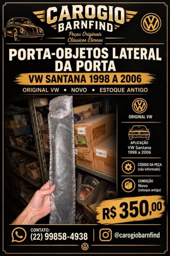Porta Objetos Lateral Santana 98 a 06 Original Vw Novo Estoque Antigo