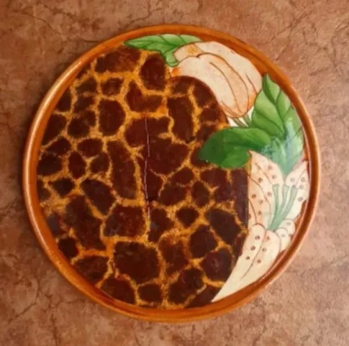 Descanso para panela / placa decorativa com estampa oncinha 21cm