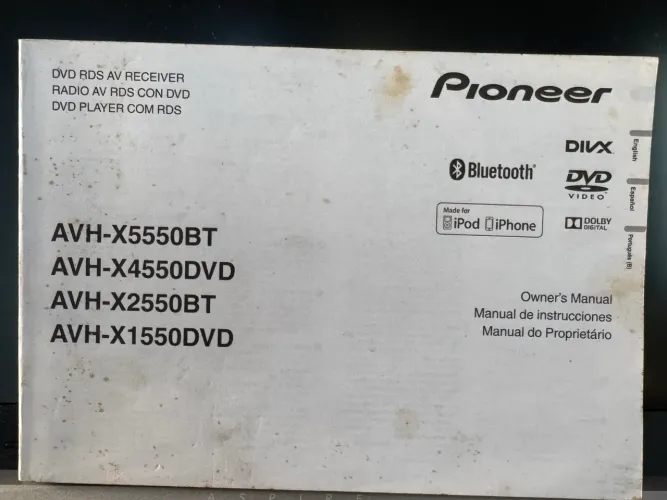Manual novo e original pioneer  avh-x5550bt e vários modelos na oferta só 30,00