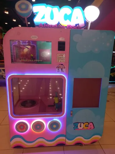 Maquina algodão doce automática
