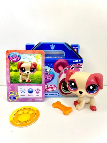 Littlest Pet Shop LPS G7 #146 Jack Russell Série 3 Pet Surprise Completo