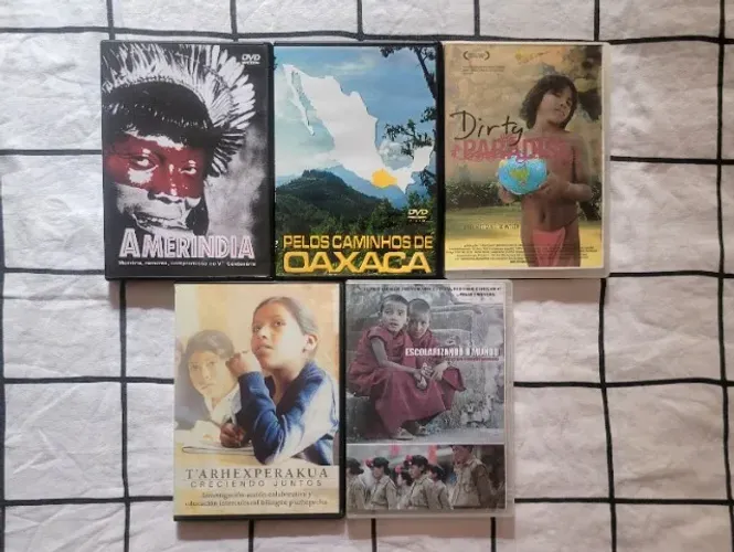 raridade dvds povos originários: ameríndia + oaxaca + 3 brindes - valor acadêmico e docume