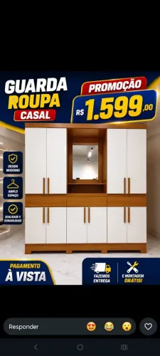Guarda roupa grande por apenas R$1.599,00