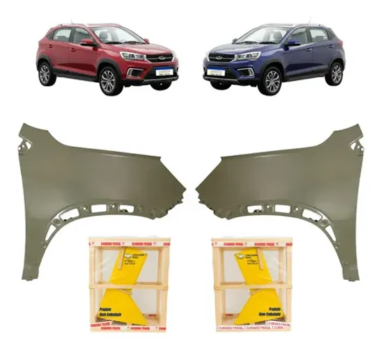 Par Paralama Chery Tiggo 2 2018 2019 2020 2021 2022 Novo