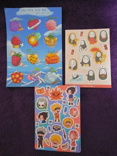 Adesivos - Naruto, One Piece e A Viagem de Chihiro