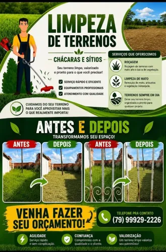 Jardinagem,Roçagem e Limpeza