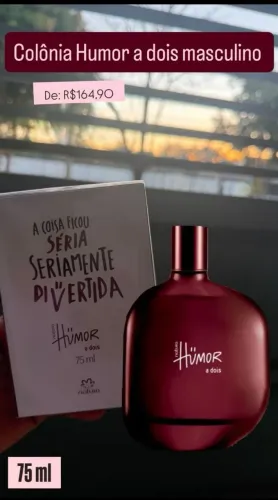 Colônia Humor a dois Masculino