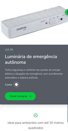 Luminária de emergência Intelbras