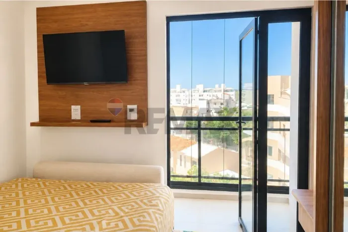 STUDIO Mobiliado com Vista Lateral e Lazer Completo em Stella Maris