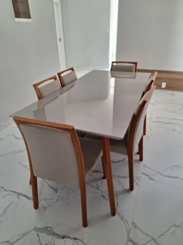 Mesa Jantar em Laca 6 lugares