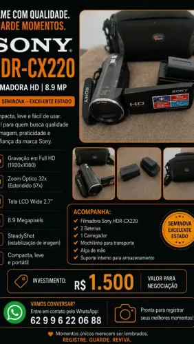 Filmadora Hd na Palma da mão