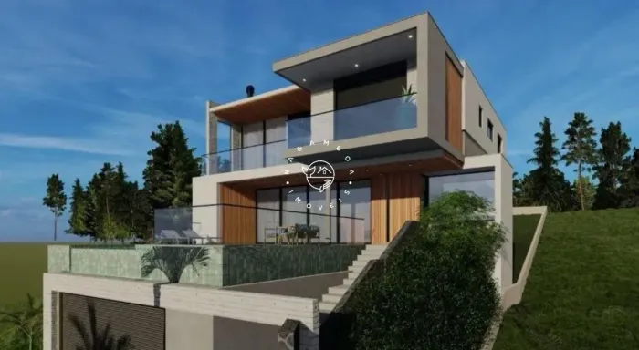 Casa moderna, piscina de borda infinita e 4 quartos em Santo Amaro da Imperatriz