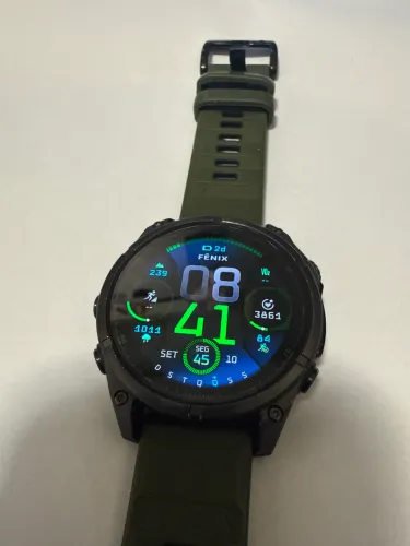 Relógio Garmin Fênix 8 47mm Safira + Titânio