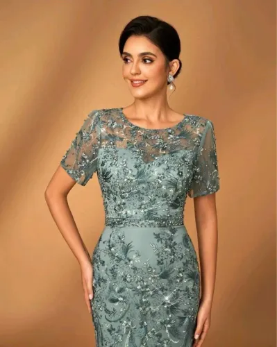 Vestido de festa longo - Verde