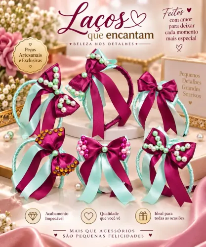 Laços e tiara