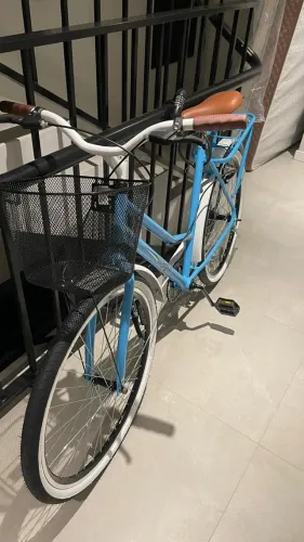 Bicicleta Retrô Azul Celeste - Aro 26