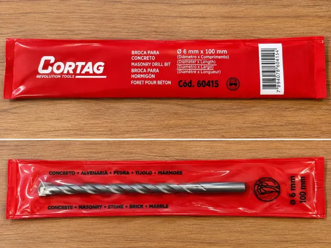 Broca 5 mm para concreto Cortag
