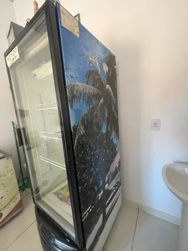 Freezer vertical 430 L metal frio