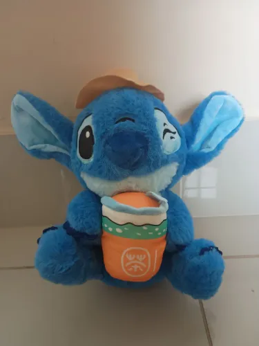 Boneco de pelúcia Stitch cowboy 24cm lilo e stitch