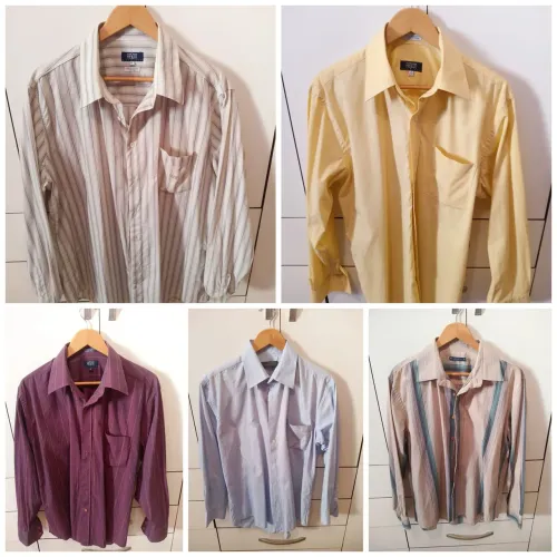 3 camisas Manga longa Fiescot 1 Luigi Bertolli e 1 Empório Colombo GG,leia a descrição