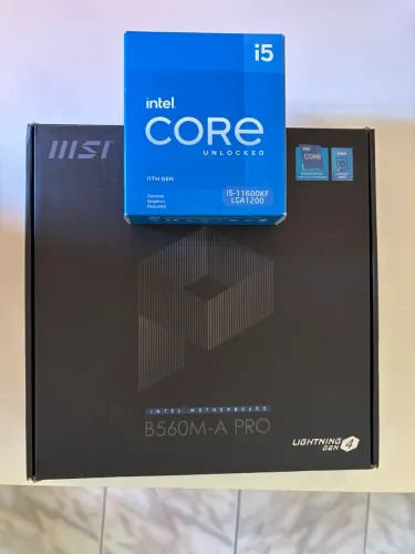 Kit gamer i5 11600kf + placa mãe b560ma pro msi