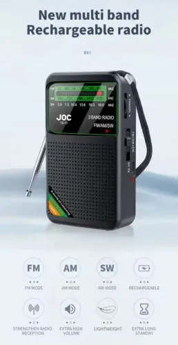 Rádio portátil JOC TG 77 AM FM SW
