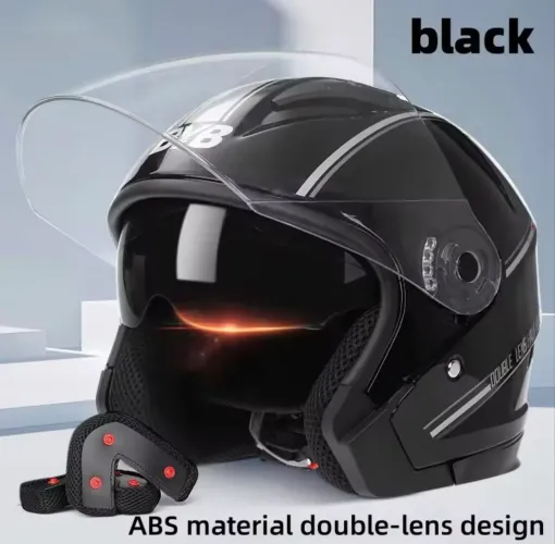Capacete com óculos fume