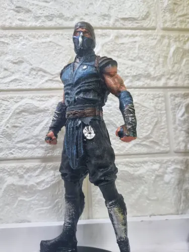 Boneco Resina Colecionador 20cm Sub Zero Mortal Kombat