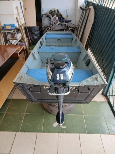Motor de popa yamaha relíquia 3.5hp funcionando perfeitamente 2.600