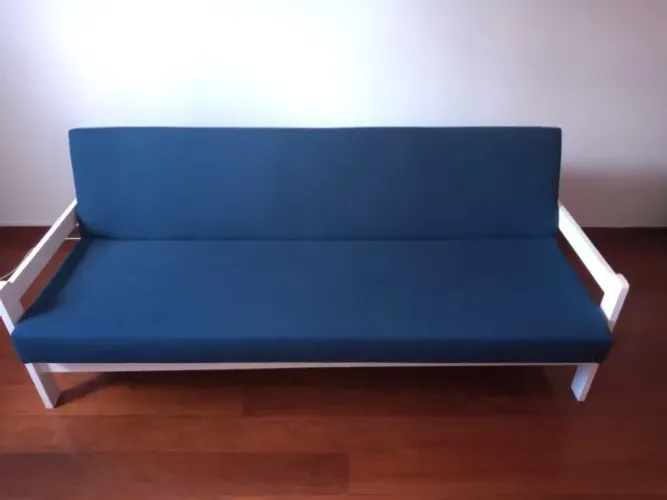  Sofá cama baú Gelli, anos 70, vintage