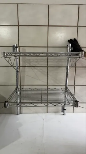 Prateleiras de aço inox de parede