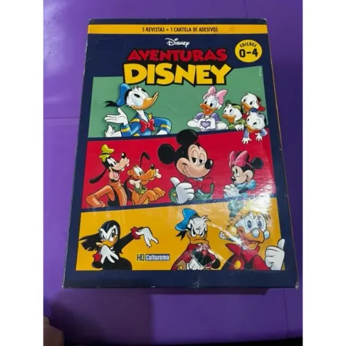 Box hq disney: aventuras disney (ediçoes 0 a 4 - 5 volumes)