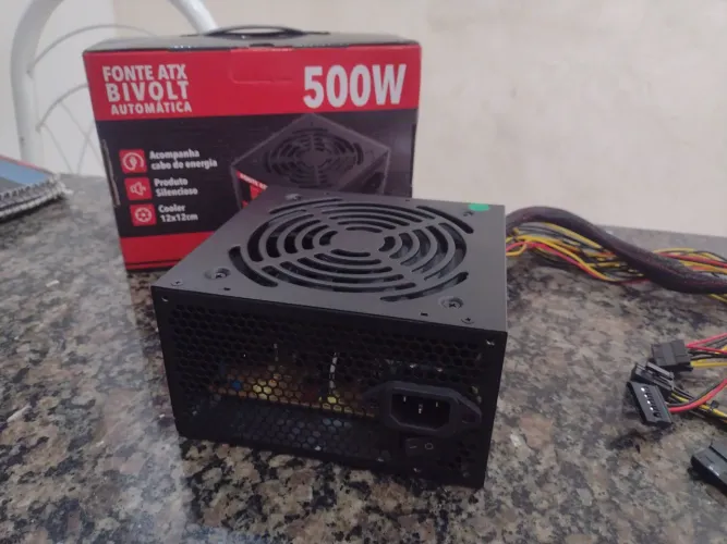 Fonte ATX 500W Genérica - Bivolt Automática