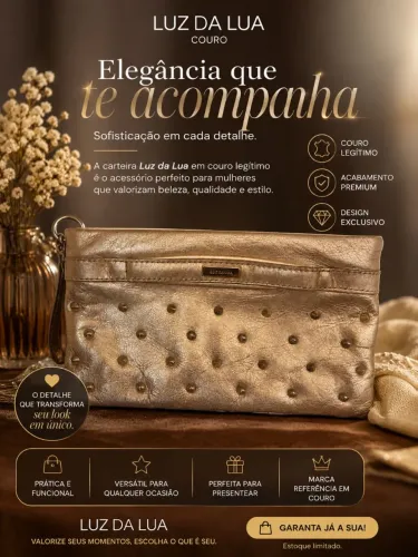 Bolsa carteira em couro