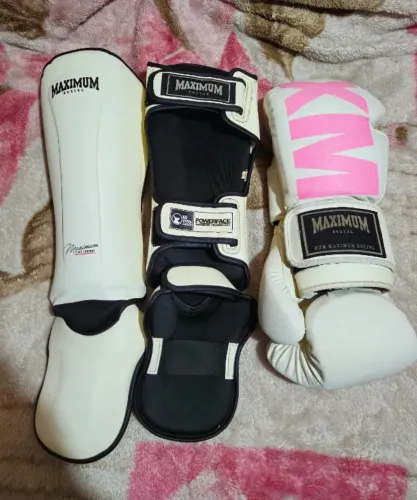 Kit caneleira e luva muay thai maximum(p/12oz)