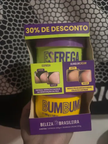 Kit Beleza Brasileira Bumbum Cream+esfrega