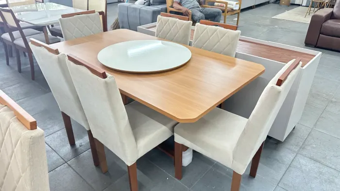 Mesa d jantar resistente madeira 