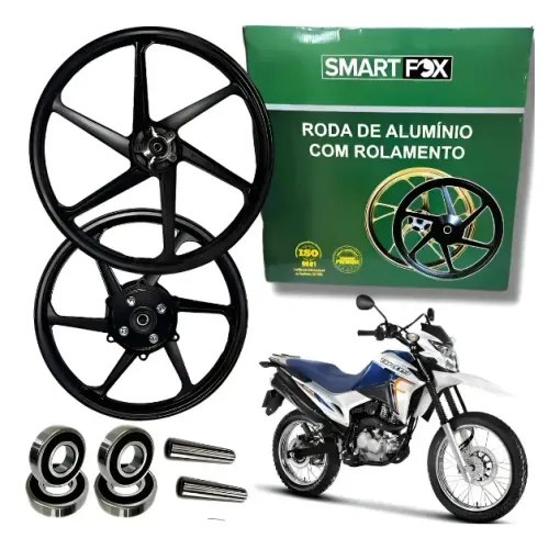 Par Jogo Roda Liga Leve Honda Bros 160 Esd Freio A Disco